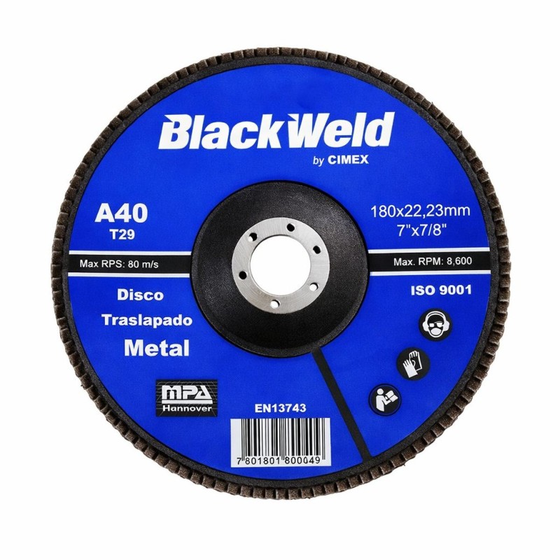 Disco Traslapado Metal 7" / GRANO 40 - (MG-45180-A40)