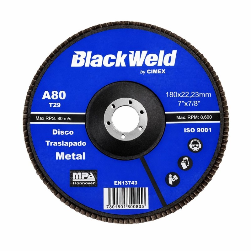 Disco Traslapado Metal 7" / GRANO 80 - (MG-45180-A80)