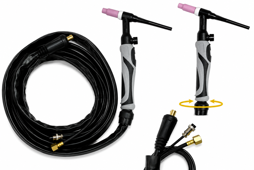 Pistola Tig Dual C/Valvula 200 Amp (4 MTS) Incluye: Kit de insumos (WP26V-12-2)