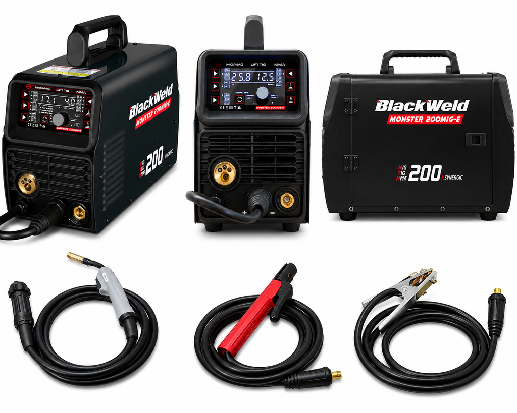 Soldadora Multiproceso MONSTER200MIG con Panel LED / 200 Amp. / 220v